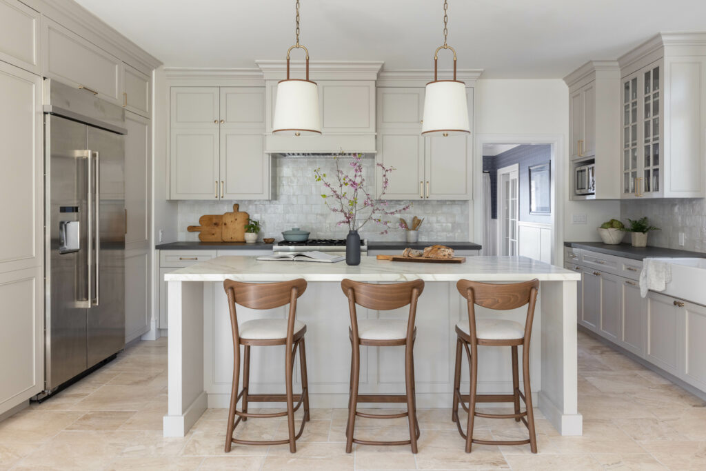 Napa Valley, Sonoma County and Marin interior designer designs a family friendly and functional kitchen and describes what to expect during a kitchen and bathroom remodel
