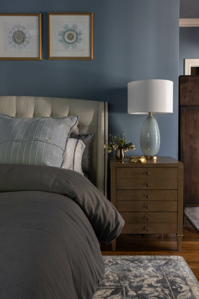Sonoma County interior designer soothing bedroom design