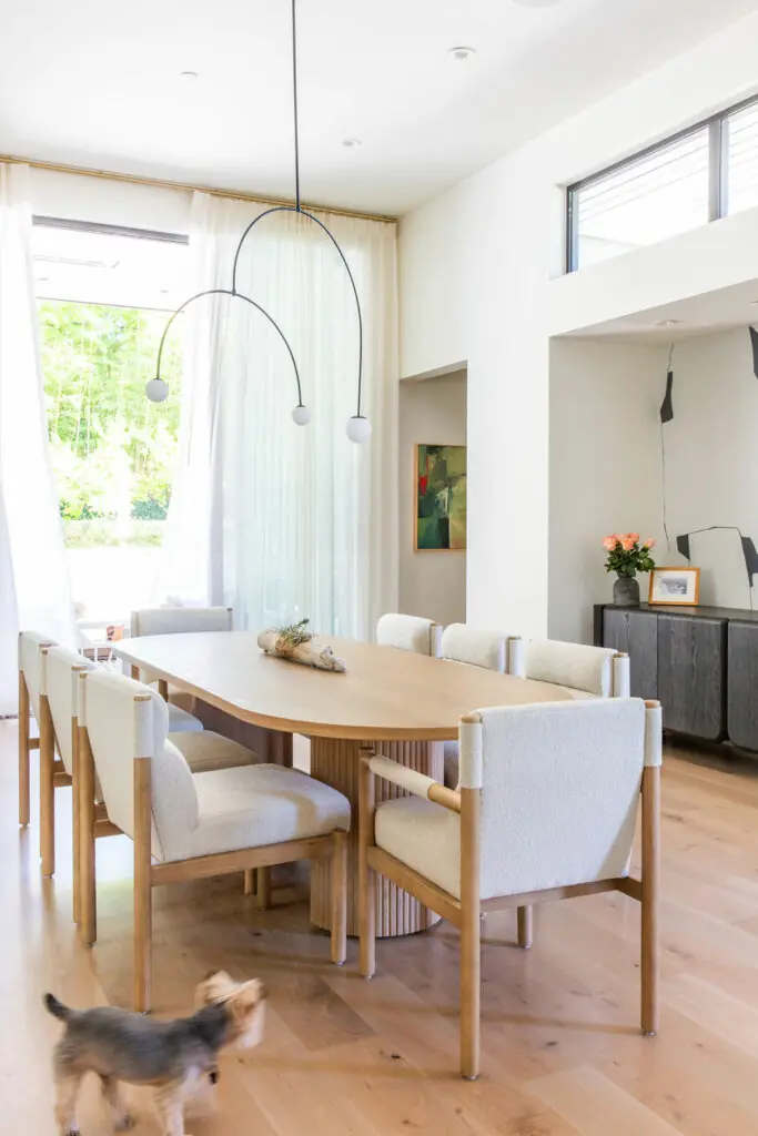 Modern coastal interior design. Luxury kitchen and dining room open concept interior design plan. Luxury residential interior design. Revelry Interior design serves Northern California Wine Country, including Healdsburg, Sonoma, Napa, and Marin.