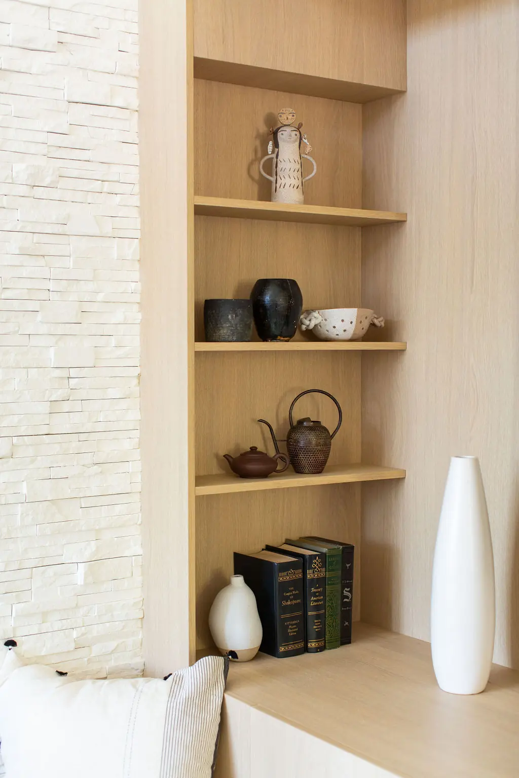 Custom millwork in luxury Wine Country home. Display shelving. Interior decorating in Marin, Sonoma, Napa, and Wine Country California. Luxury Residential Interior Designer in Northern California’s Wine Country, serving Healdsburg, Sonoma, Napa, and Marin.