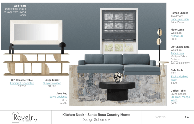 design concept for wine country home