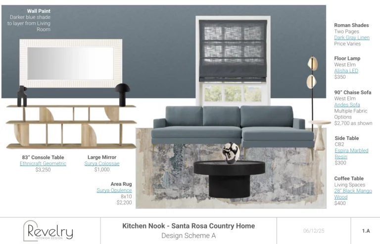 design concept for wine country home