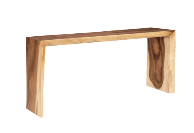 Waterfall console table, wine country luxury aesthetic